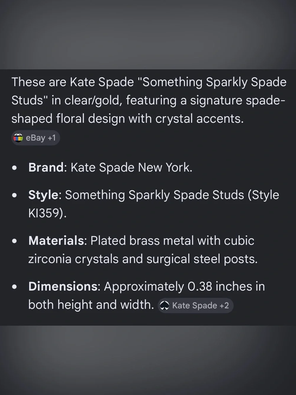 Kate Spade New York Something Sparkly Stud Earrings